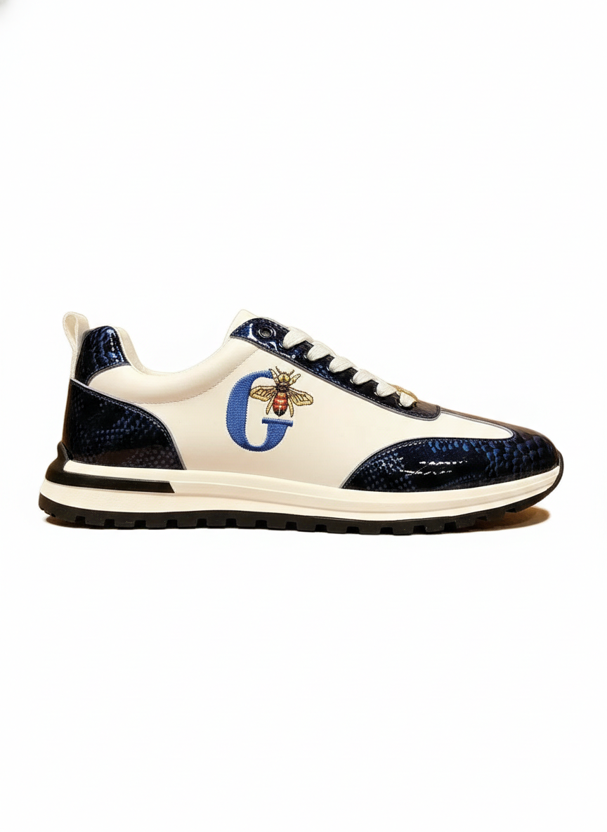 Men's Luxury Leather Sneakers - Footmaxldn Designer Casual Shoes - footmaxldn