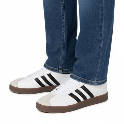 Adidas VL Court 2.0 Low-Top Sneakers – Unisex Retro Leather Trainers